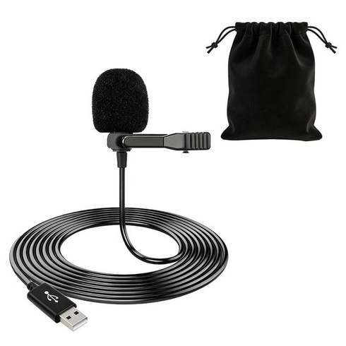 USB klopový mikrofon, všesměrový kondenzátorový mikrofon s 1,5m kabelem, mini USB PC mikrofon pro