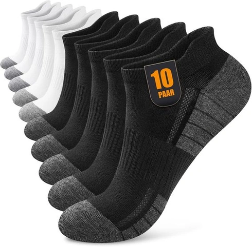 Ponožky Effeet Sneaker pro muže a ženy, 10 párů, prodyšné bavlněné sportovní ponožky, krátké