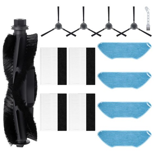 Súprava príslušenstva náhradných dielov pre robotický vysávač Lefant M1, 1 hlavná kefa, 4 filtre, 4