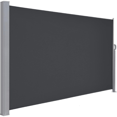Bočná markíza GY184BP02, 180 x 400 cm, hliníková, šedá - N