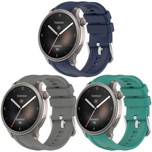 SenMore 3dielny silikónový náramok kompatibilný s Amazfit Balance, nastaviteľné vodeodolné náhradné