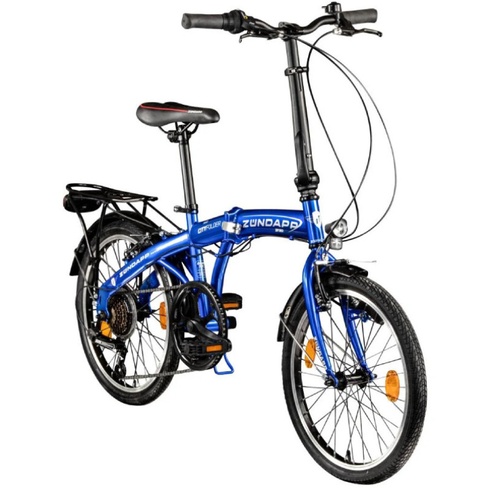 Skladací bicykel ZF20 Speed ​​Folder, 20 palcov, Shimano, 6 rýchlostí, modré - A