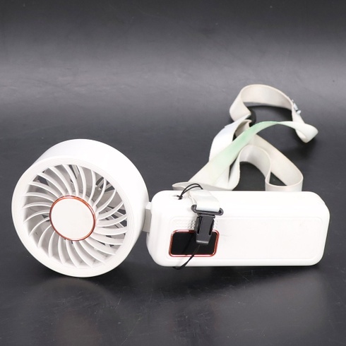 Ruční ventilátor Ajgvq LED 6000mAh USB bílá
