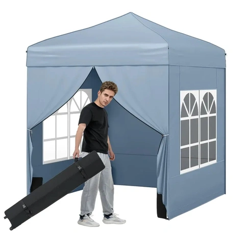 Záhradný altánok NP12810GR, odnímateľné bočné steny, 2 x 2 m, sivý - B