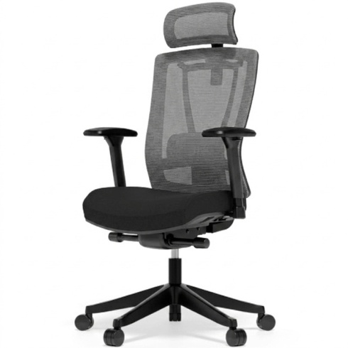 Ergonomická kancelárska stolička BS14B-F1, nosnosť 136 kg, čierna - B
