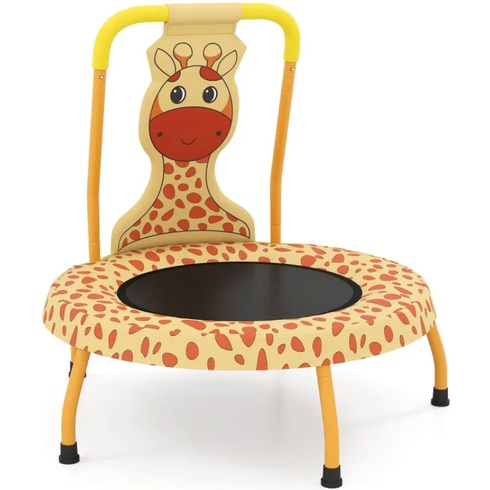 Detská trampolína s madlom a žirafou TW10147OR, Ø 71 cm, viacfarebná - B