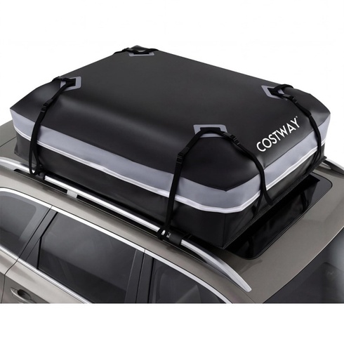 Strešný box na auto s protišmykovou podložkou AT6296GR-L, 600 l, 45 x 101 x 131 cm, sivý - B