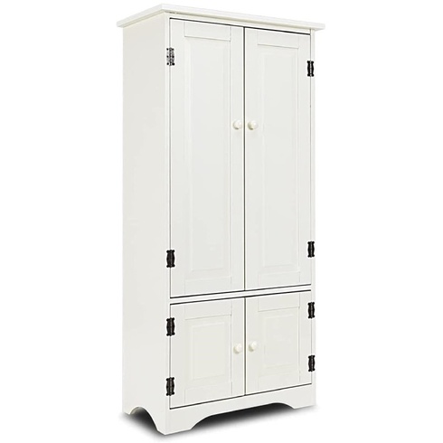 Vysoká úložná skriňa s 2 nastaviteľnými policami LA90061ALDER2, 59 x 32 x 123 cm, biela - B
