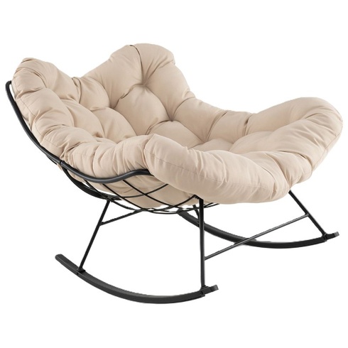Hojdacie kreslo Egg Papasan NP11567, 110 x 95 x 94 cm, béžová - B