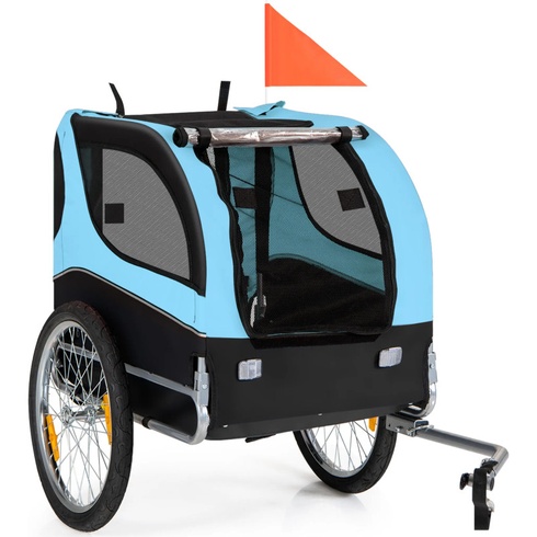 Príves na bicykel pre psa PW10028BL, nosnosť až 40 kg, 135 x 60,5 x 95 cm, modrá - B