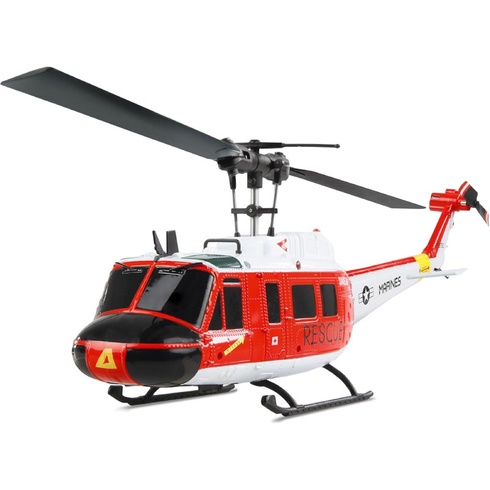 RC vrtuľník UH-1 Marine, 6 kanálov, gyroskop 6G/3D, RTF, bielo/červený - B