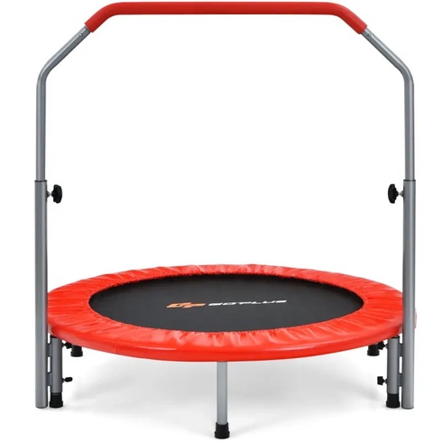 Mini trampolína TW10009RE, 101 cm, nosnosť 150 kg, červeno/čierna - B