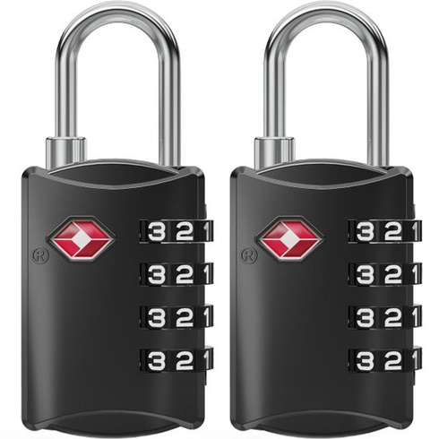 TSA Locks – Zámek na kufr se 4místným kombinovaným kódem – Zámek na kufry, batohy, cestovní tašky