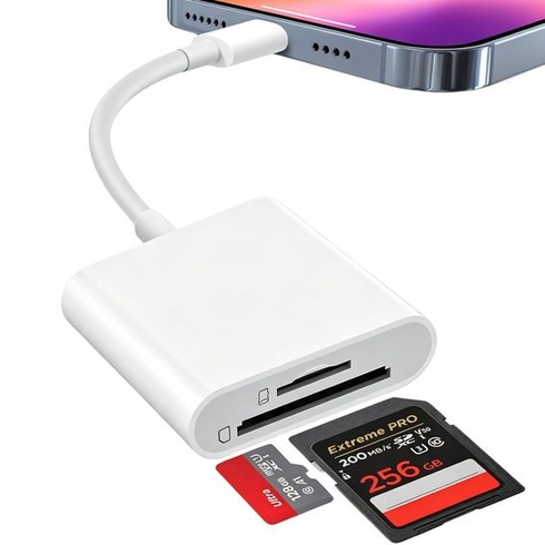 Čítačka SD kariet pre iPhone/iPad, adaptér 2 v 1 z Lightning na čítačku SD kariet