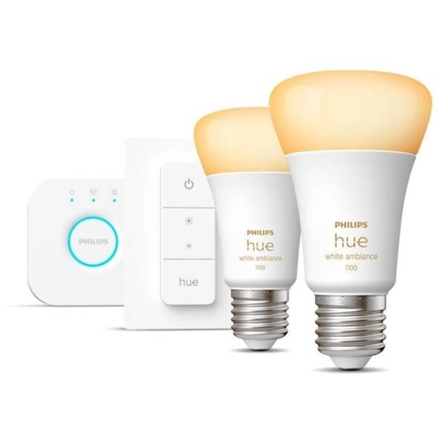 Philips Hue Bluetooth, 8W, E27, White Ambiance (2ks) + bridge + Switch - vrátené do 14 dní