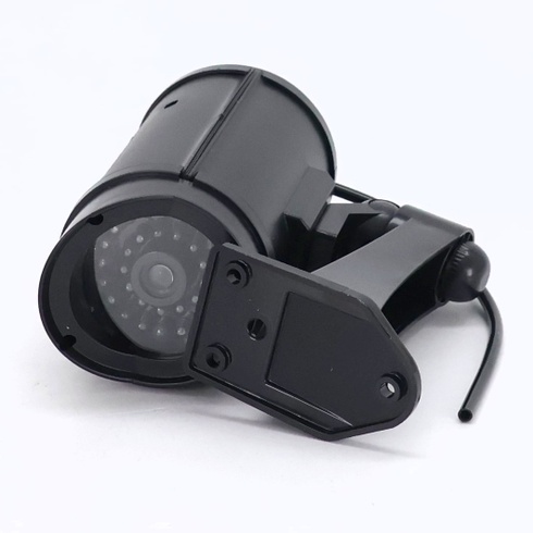 TIMESETL 2 Pack Maketa CCTV kamery s červenou blikající LED falešnou bezpečnostní kamerou – černá