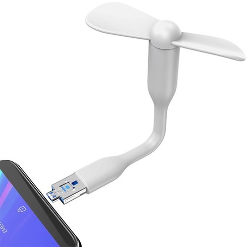 N NEWTOP Mini ventilátor, Micro-USB a USB-OTG, nastaviteľný, flexibilný, prenosný, cestovný