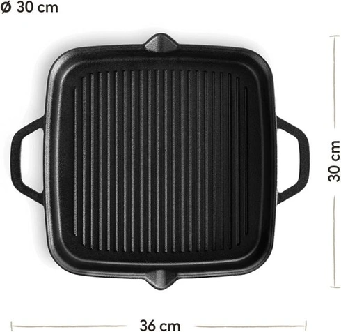 Grilovací pánev Burnhard litinová 30 cm