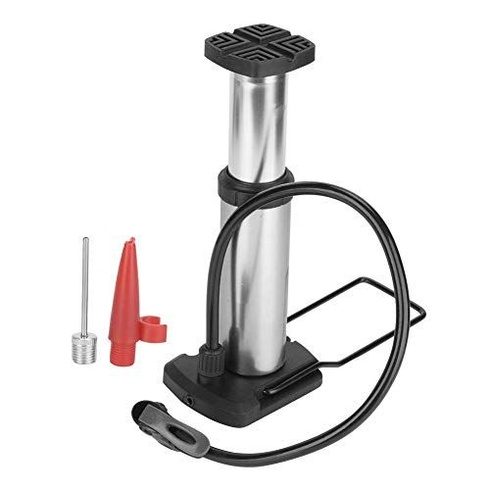 Nožná pumpa na bicykel, vysokotlaková mini podlahová pumpa s 45cm vzduchovou hadicou a ventilom pre