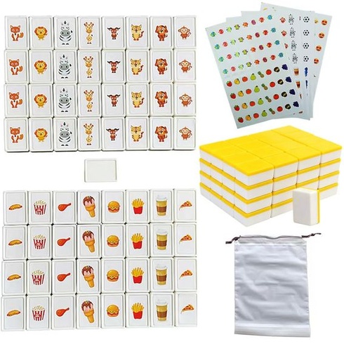 Jednoduché balení, 65 kostek 30mm úniková hra v přímořském stylu z ABS plastu Mahjong, úniková hra