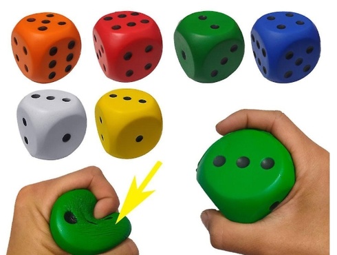 6stranné jednobarevné kostky Toddmomy