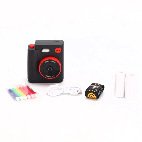 MYSTILUCK Okamžitý fotoaparát pro děti, 1080P HD dětský fotoaparát s 32GB kartou a papírem do