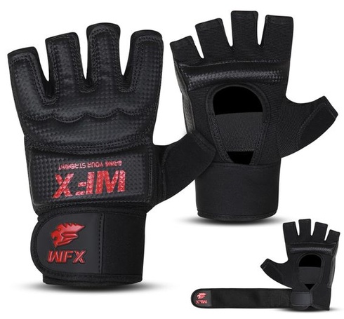 WFX MMA rukavice pro muže a ženy, půlprstové, karate rukavice, boxovací pytel, boxerské rukavice