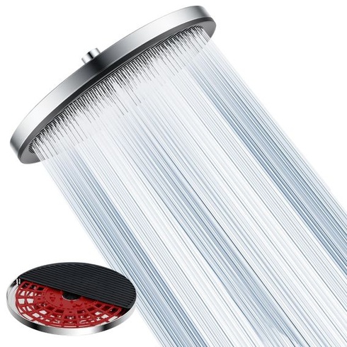 Ronvie 11-palcová samočistiaca sprchová hlavica Rain Shower, pevná sprchová hlavica Rain s tryskami