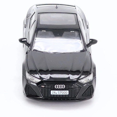 Imtfzct 1/24 Supercar RS7 Black Warrior Model Car, zvukové a světelné autíčko s funkcí natahování,