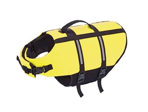 Plavecká pomôcka pre psov Nobby, neónovo žltá, S, 30 cm, 1 kus žltá S, dĺžka chrbta 30 cm, do 10 kg