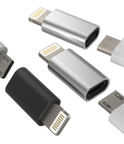 Adaptér micro USB Lightning (3 ks) pre iPhone 14 13 12 11 Pre Max 7 8 Plus X SE XS XR pre iPad Air
