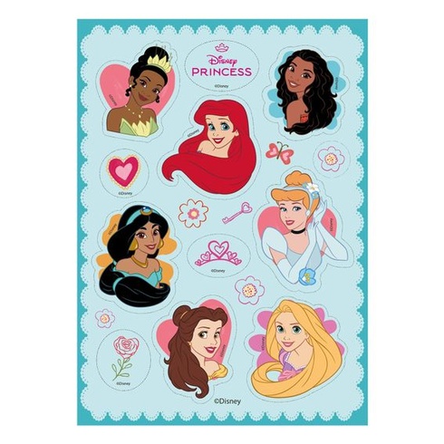 Dekora, Jedlá ozdoba na tortu s motívom Disney princezien, Dekorácie k detským narodeninám, Dekorácie