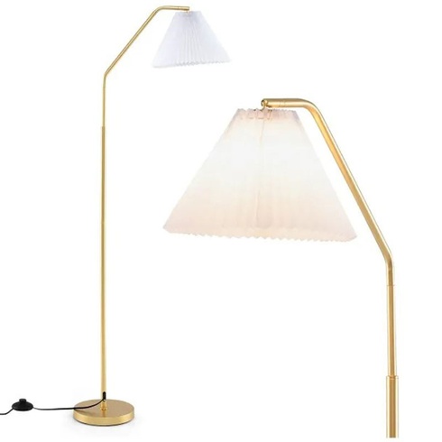 Stojacia lampa s päticou E27 a nastaviteľnou hlavou EU10166DE, 168 cm, zlatá - A