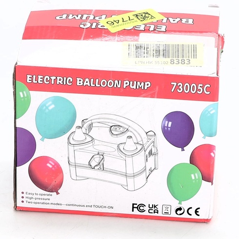 HELESIN elektrická balónová pumpa, elektrická balónková pumpa, prenosná elektrická balónová pumpa