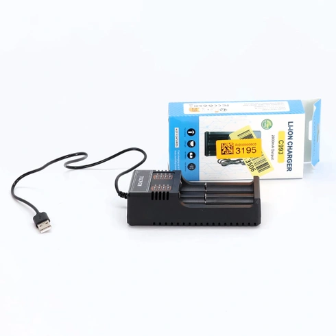 Nabíjačka REACELL 18650, univerzálna nabíjačka batérií s 2 slotmi pre 3,7 V 18650, 26650, 18500,