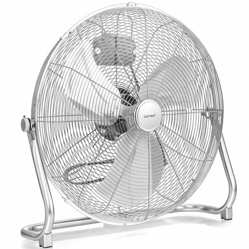 Stojací ventilátor s 3 rýchlosťami ES10269DE-SL, 51 cm, 160 W, strieborný - A