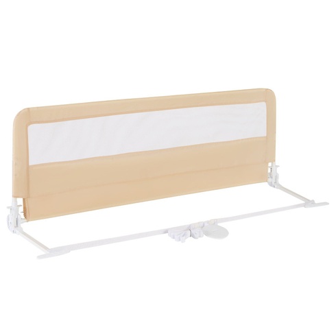 Zábrana na postieľku pre batoľatá BS10044BE, 150 cm, s odnímateľným poťahom, béžová - A