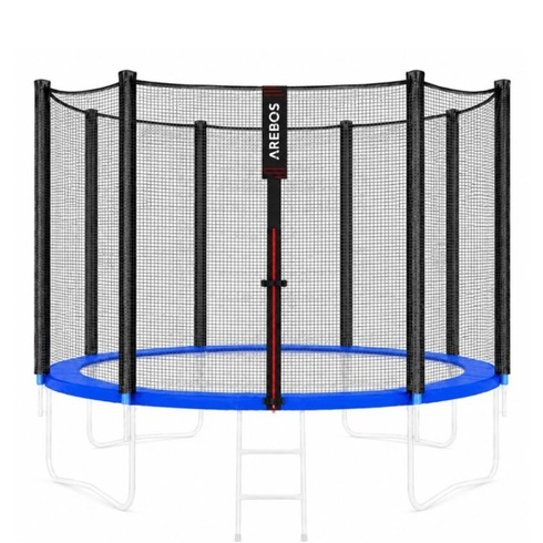 Kryt okraja trampolíny a sieť, 305 cm, 8 tyčí, modro/čierna - B