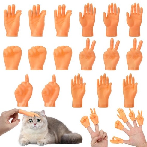 20 mini bábok na prsty, malé ručičky, zaujímavé mini bábky na prsty, odolný gumový materiál, sada