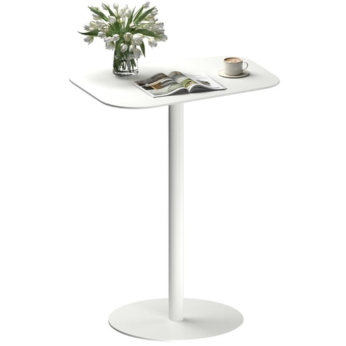 Stabilný stolík z ocele H1W-V2, 50 × 38 × 65 cm, biely - A