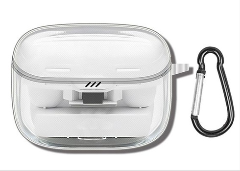 Průhledné pouzdro GIOPUEY kompatibilní s JBL Tune Buds 2, TPU nárazuvzdorné ochranné pouzdro,