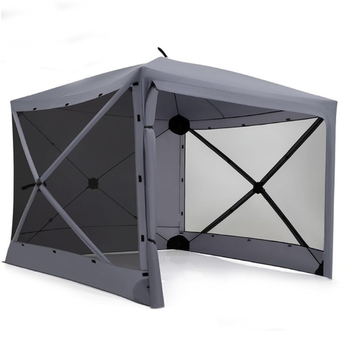 Záhradný altánok POT497GR, 240 x 240 x 220 cm, sivý - A