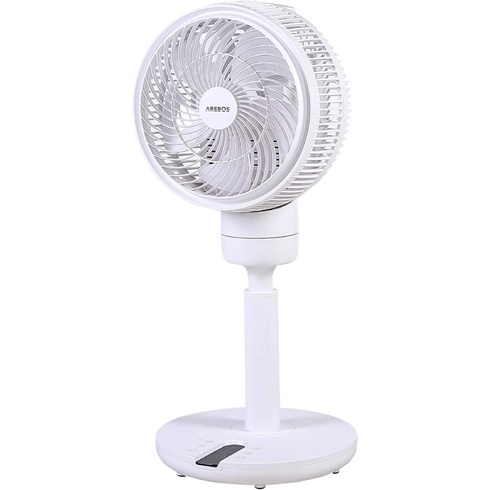 Podlahový ventilátor, 55 W, priemer 23 cm, nastaviteľná výška, biely - A