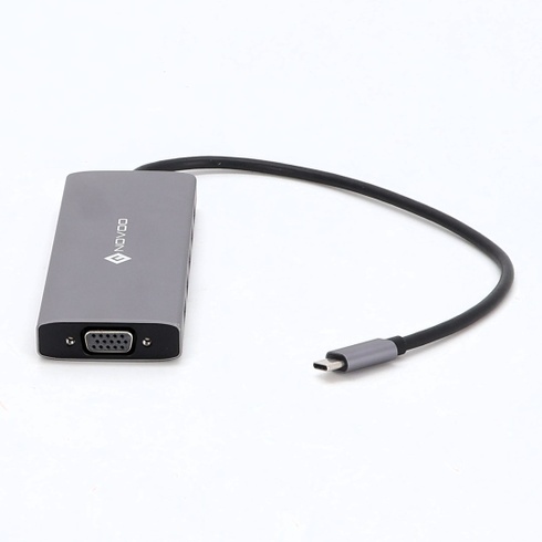 Dokovacia stanica NOVOO 10 Gbps USB C Hub 2 HDMI 4K @ 60Hz, adaptér pre tri displeje s VGA, USB A 3.2