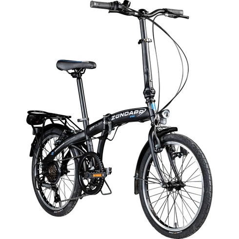 Skladací bicykel ZF20 Speed, 20 palcov, nosnosť 120 kg, čierne - A