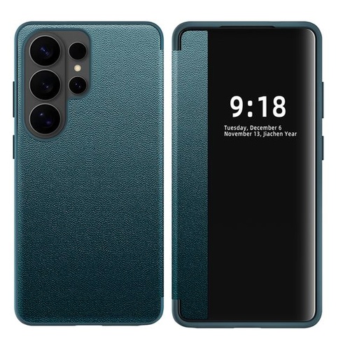 Ochranný kryt pre Samsung S26 Ultra, flipové púzdro, číry výhľad, tenké, flipové púzdro pre