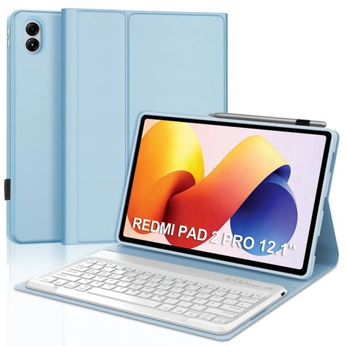 Puzdro s klávesnicou WINCHKING pre Xiaomi Redmi Pad 2 Pro 12,1 palca / Redmi Pad Pro modré