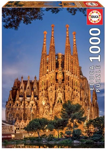 Educa - Puzzle Sagrada Família | Puzzle s 1000 dielikmi pre dospelých a deti od 10 rokov | Séria svetového