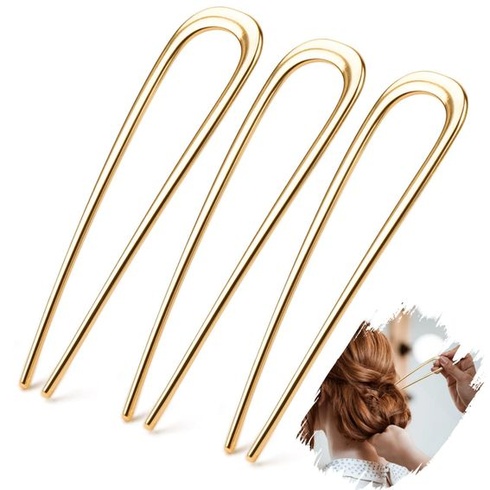 Mbsomnus 3 kusy francúzskej sponky do vlasov kovové 14cm francúzska sponka do vlasov zlatá