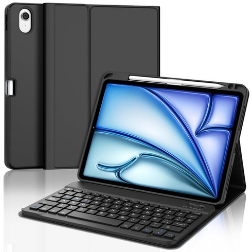 JADEMALL Puzdro s klávesnicou pre iPad Air 11 palcov M2/M3 2024/2025, talianska QWERTY magnetická